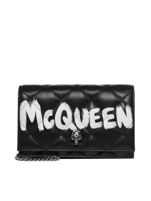 Alexander McQueen Graffiti Logo Quilted Crossbody Bag