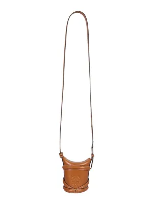 Alexander McQueen Logo Embossed The Mini Curve Bucket Bag