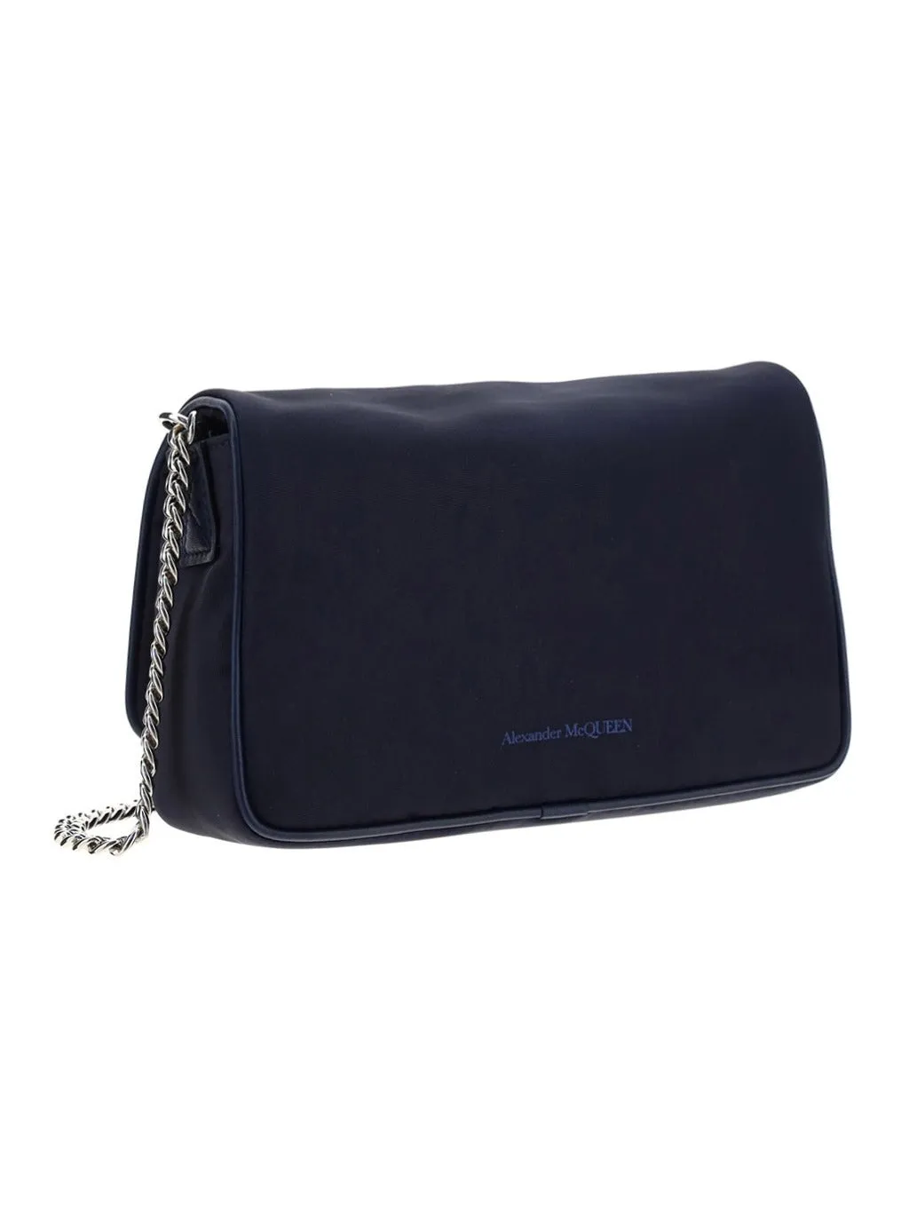 Alexander McQueen Logo Printed Skull Stud Shoulder Bag
