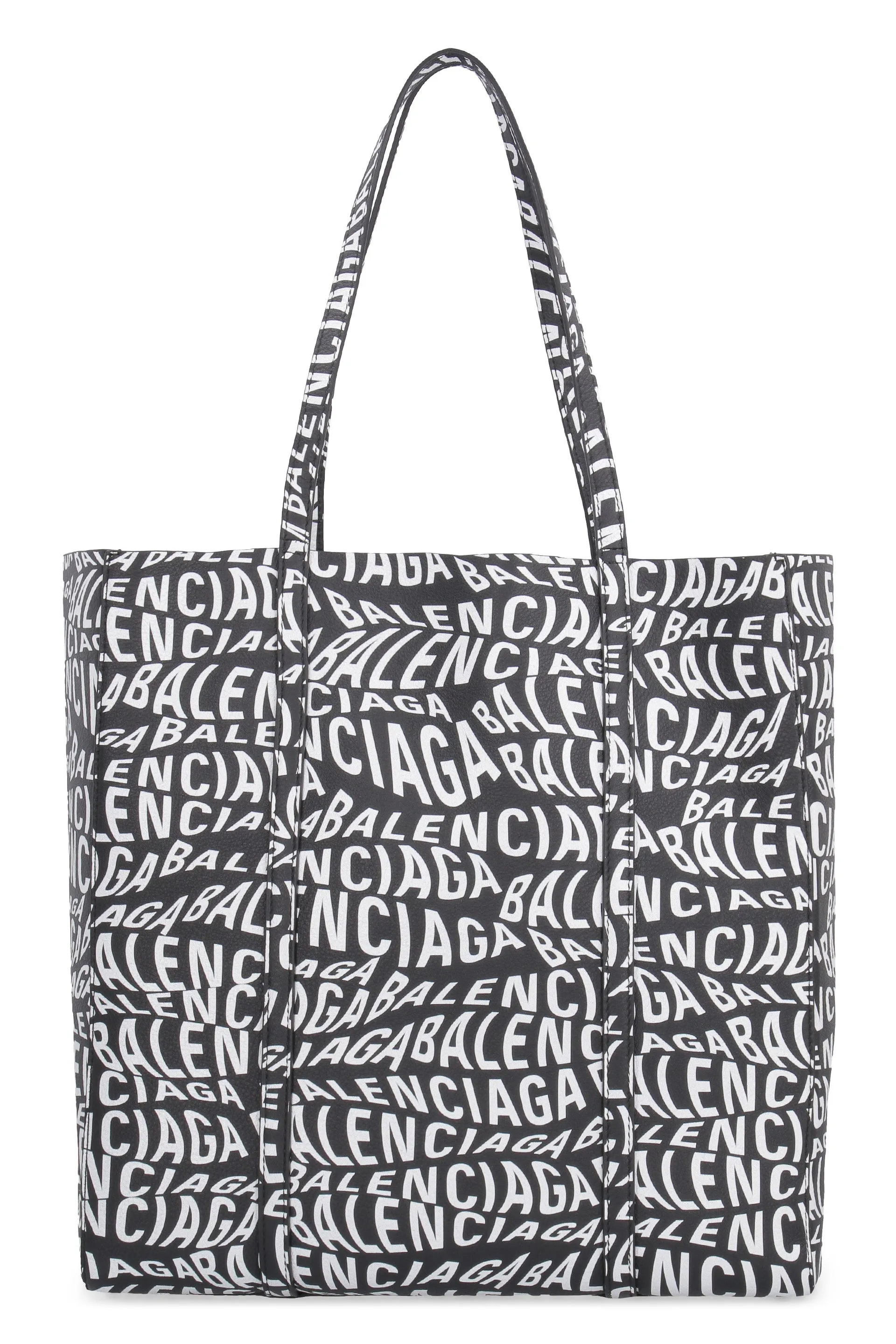 Balenciaga Double Handle Everyday Wave Logo Tote Bag