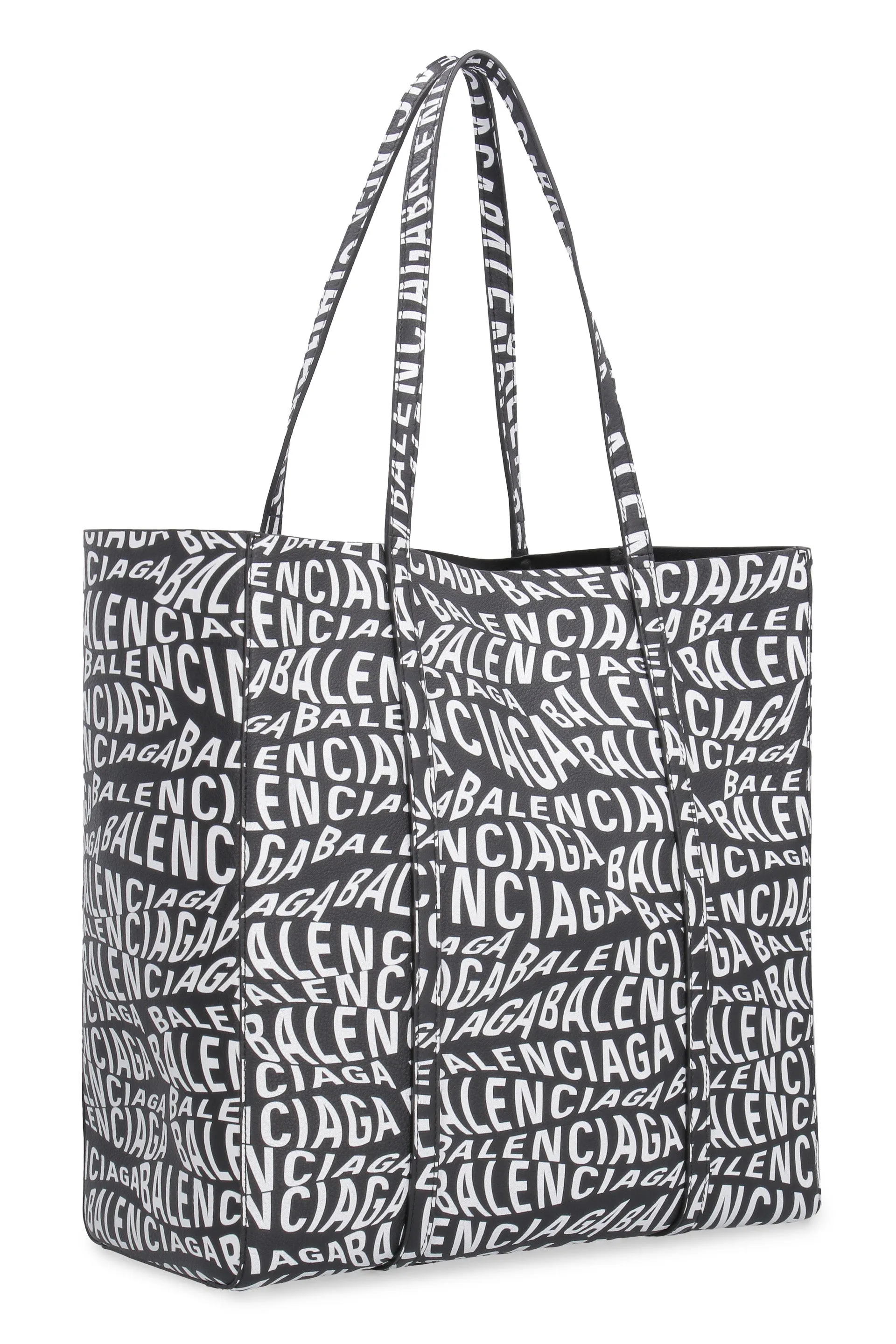 Balenciaga Double Handle Everyday Wave Logo Tote Bag