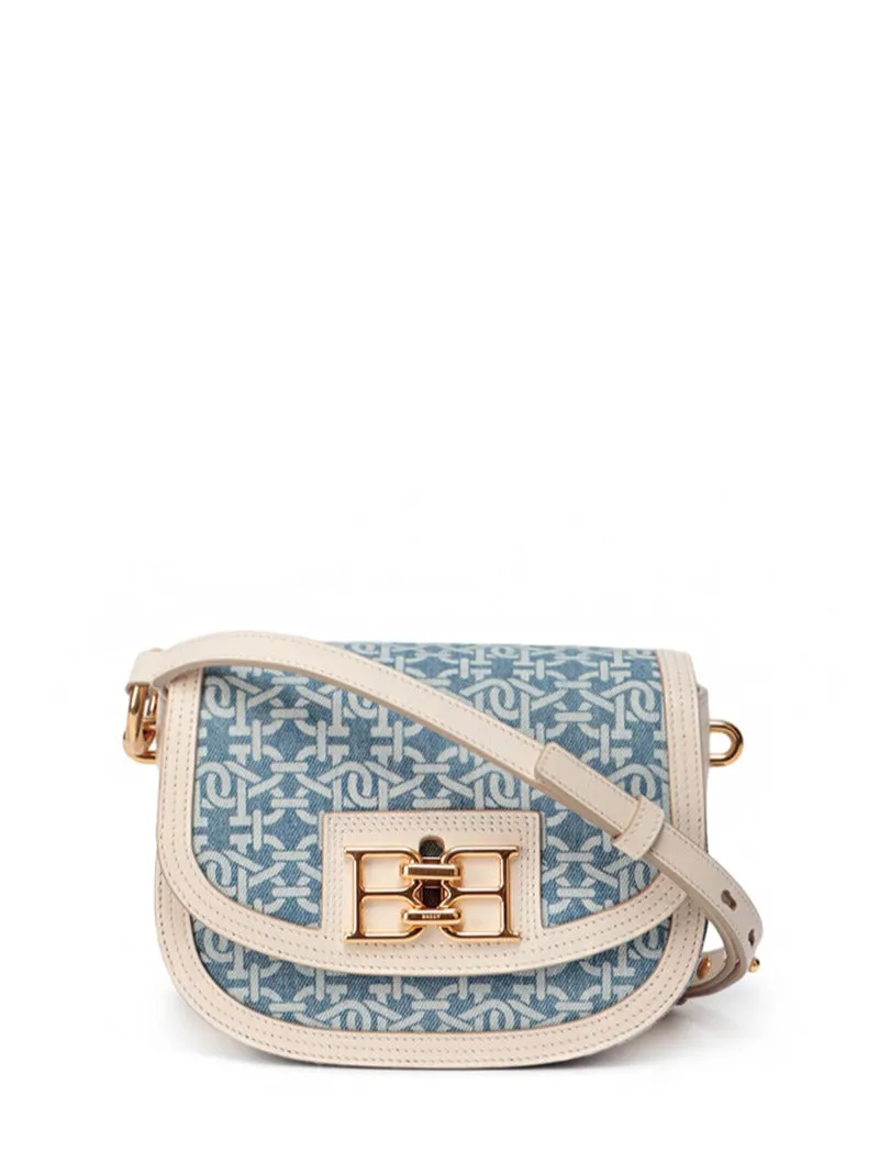 Bally Baily Logo Plaque Monogram Shoulder Bag