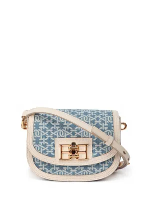 Bally Baily Logo Plaque Monogram Shoulder Bag