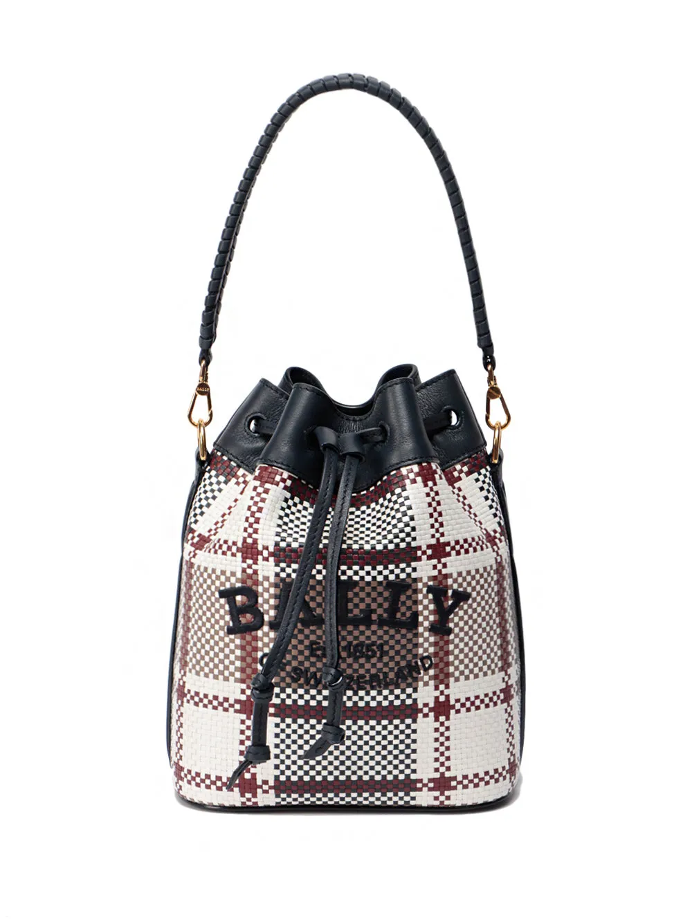 Bally Cleoh Logo Printed Checked Crossbody Bag