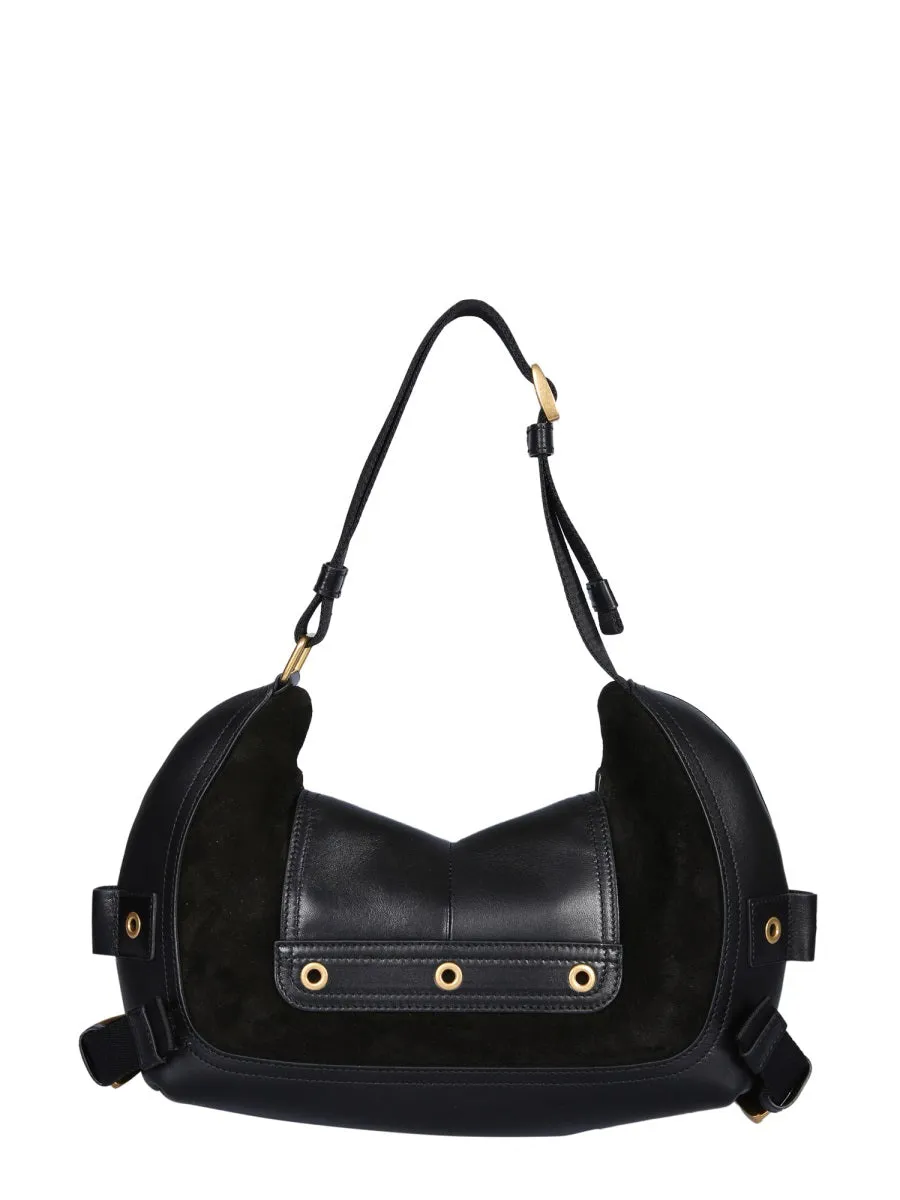 Balmain Eyelet Detailed Small Major Shoulder Bag