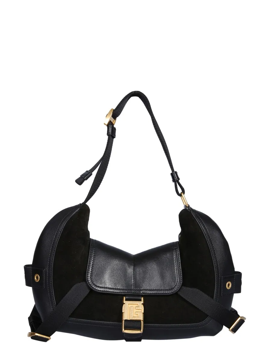Balmain Eyelet Detailed Small Major Shoulder Bag