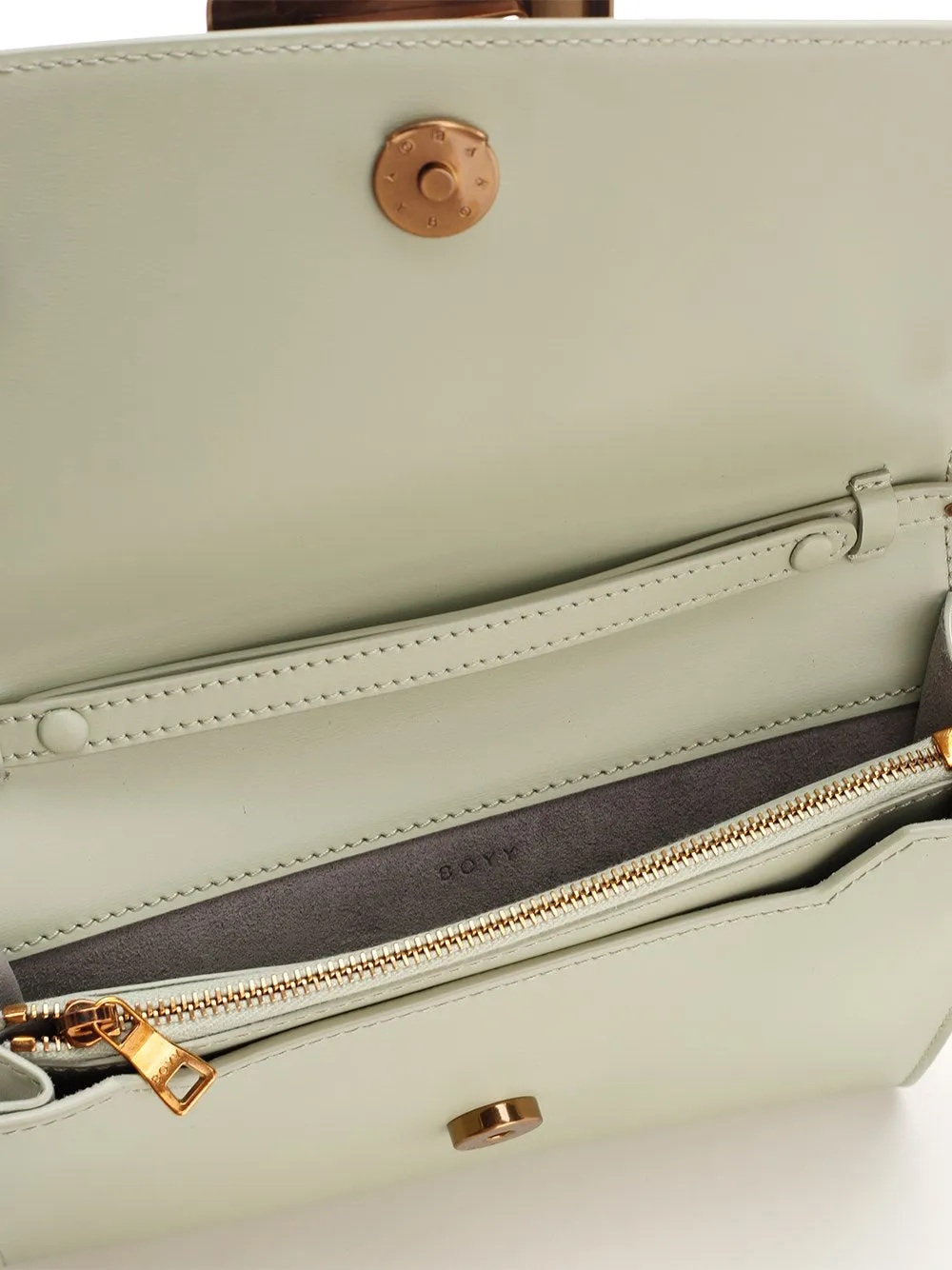 Boyy Buckle Detailed Chain Link Crossbody Bag