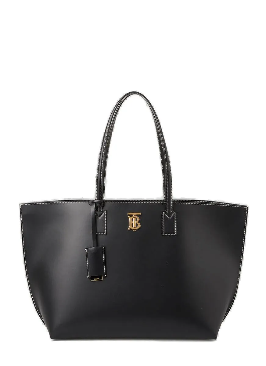 Burberry Logo Plaque Medium Tote Bag