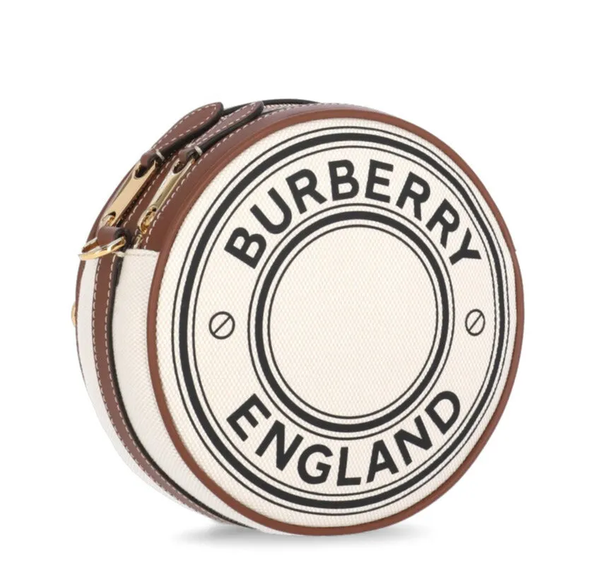 Burberry Logo Printed Zipped Shoulder Bag