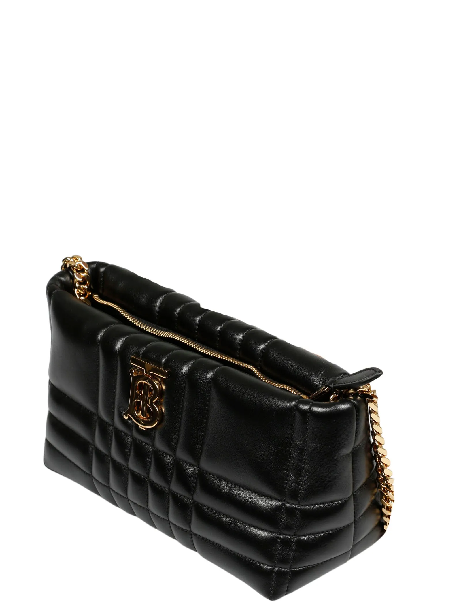 Burberry Lola Logo Plaque Quilted Crossbody Bag