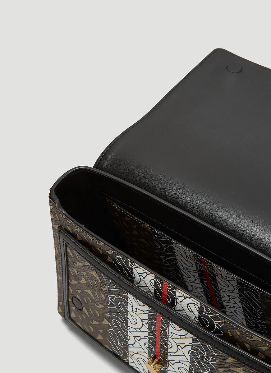 Burberry Note Monogram Stripe Crossbody Bag