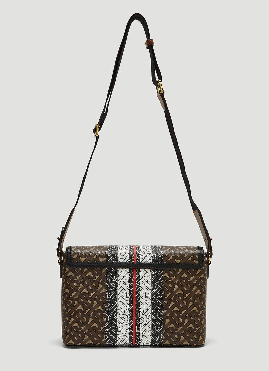Burberry Note Monogram Stripe Crossbody Bag