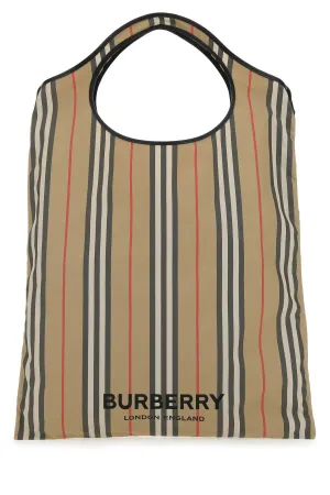 Burberry Pocket Packaway Icon Stripe Tote Bag