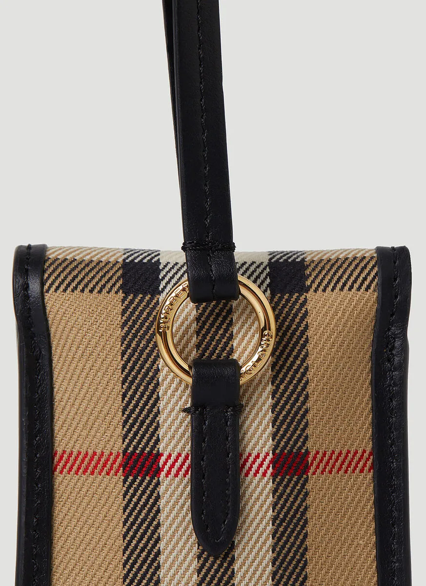 Burberry Vintage Check Neck Strapped Gel Holder Bag