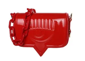 Chiara Ferragni Eyelike Embossed Chain Link Crossbody Bag