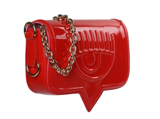Chiara Ferragni Eyelike Embossed Chain Link Crossbody Bag