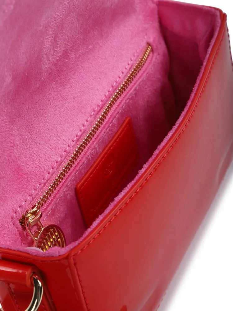 Chiara Ferragni Eyelike Embossed Chain Link Crossbody Bag