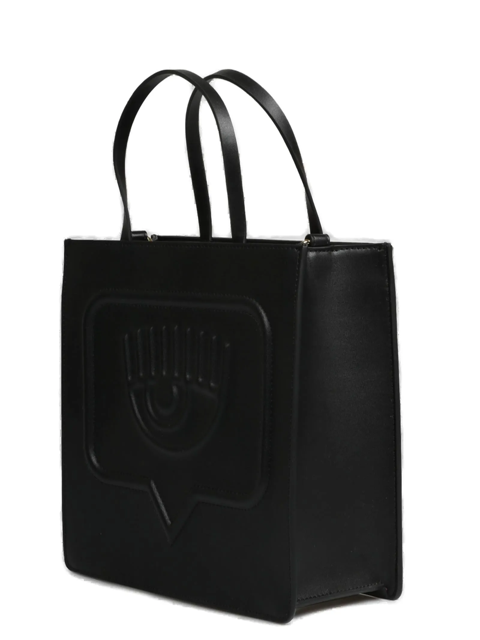 Chiara Ferragni Eyelike Logo-Embossed Small Top Handle Bag