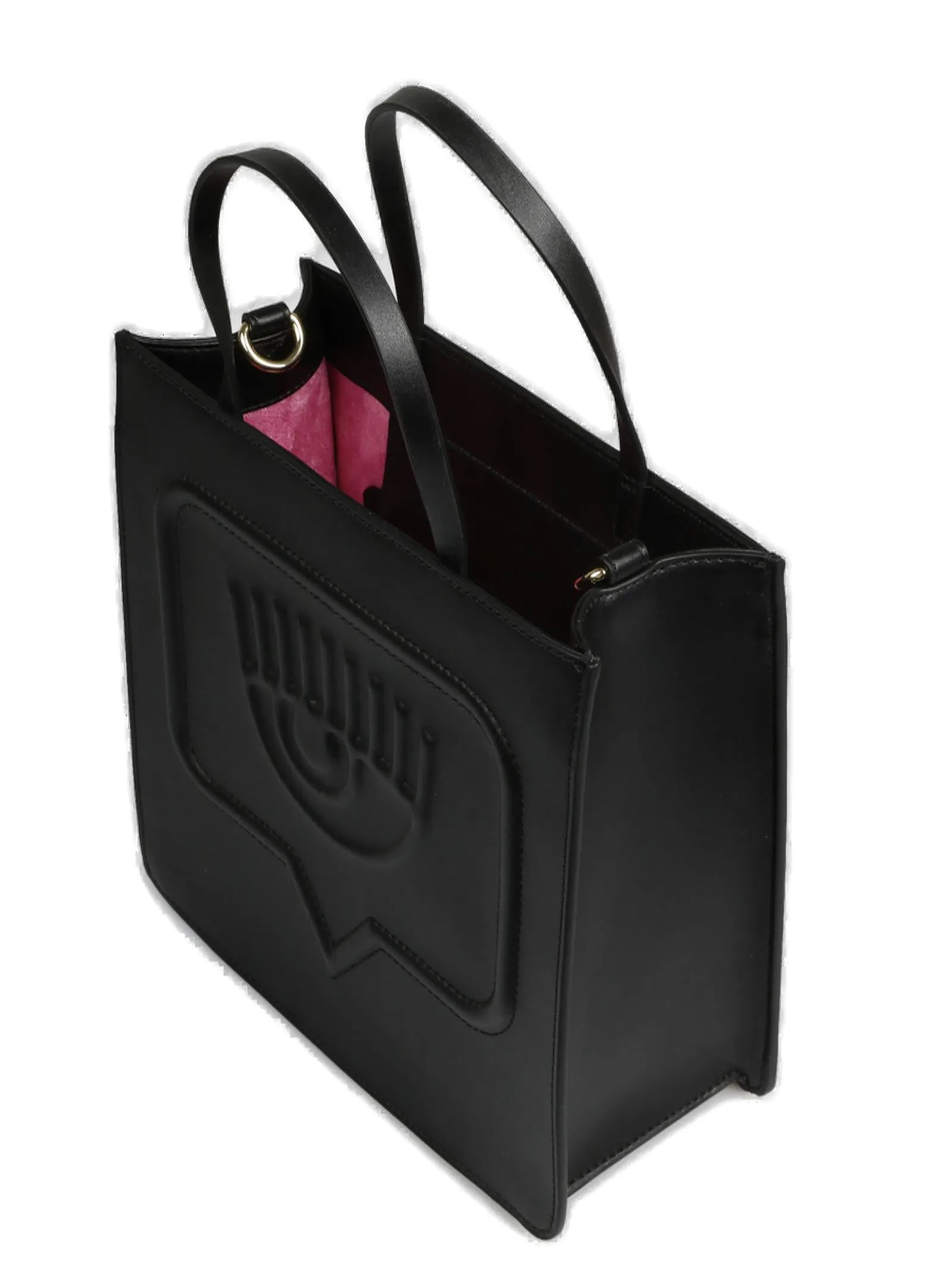 Chiara Ferragni Eyelike Logo-Embossed Small Top Handle Bag