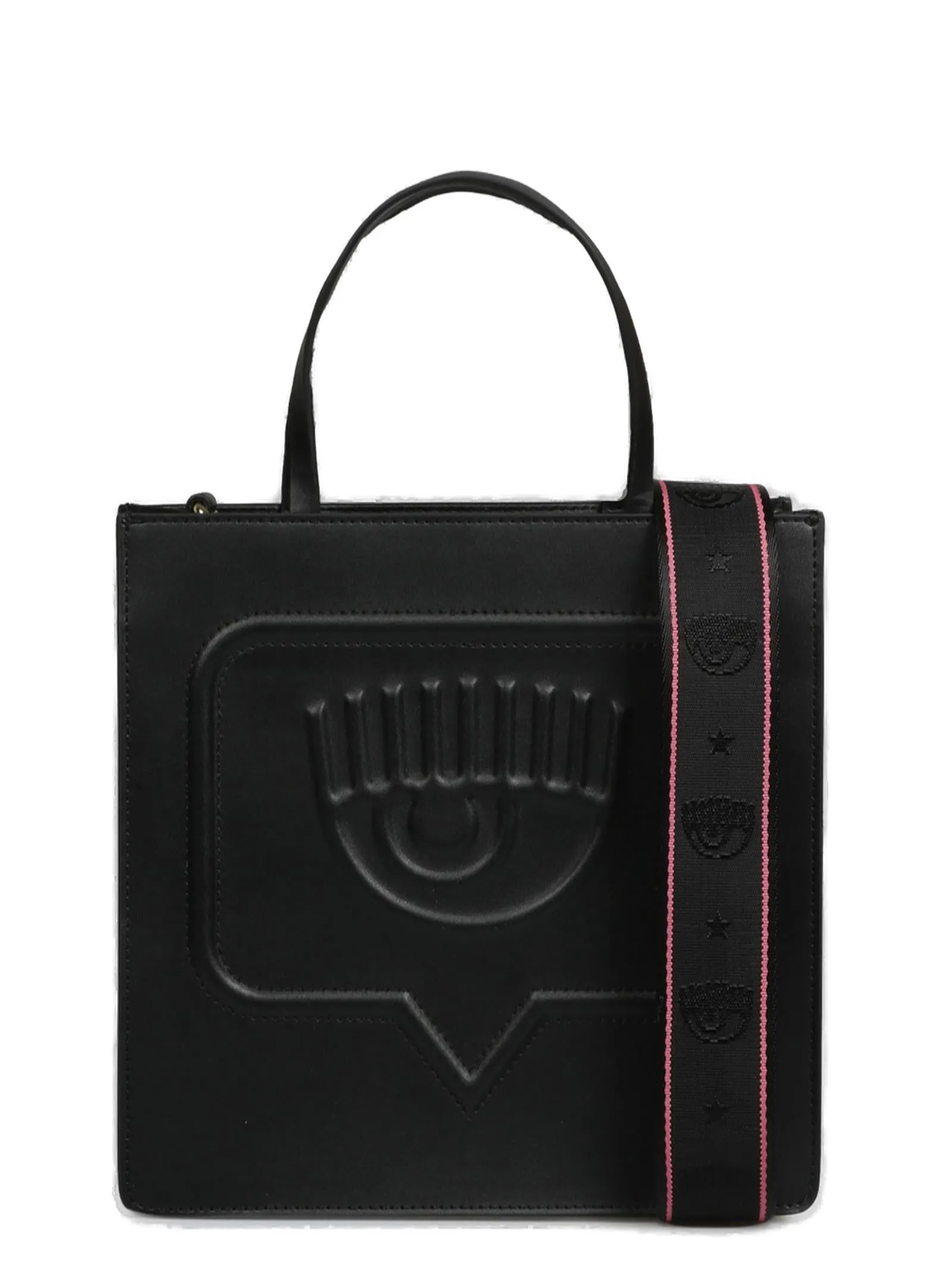 Chiara Ferragni Eyelike Logo-Embossed Small Top Handle Bag