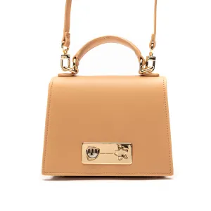 Chiara Ferragni Eyelike Plaque Top Handle Bag