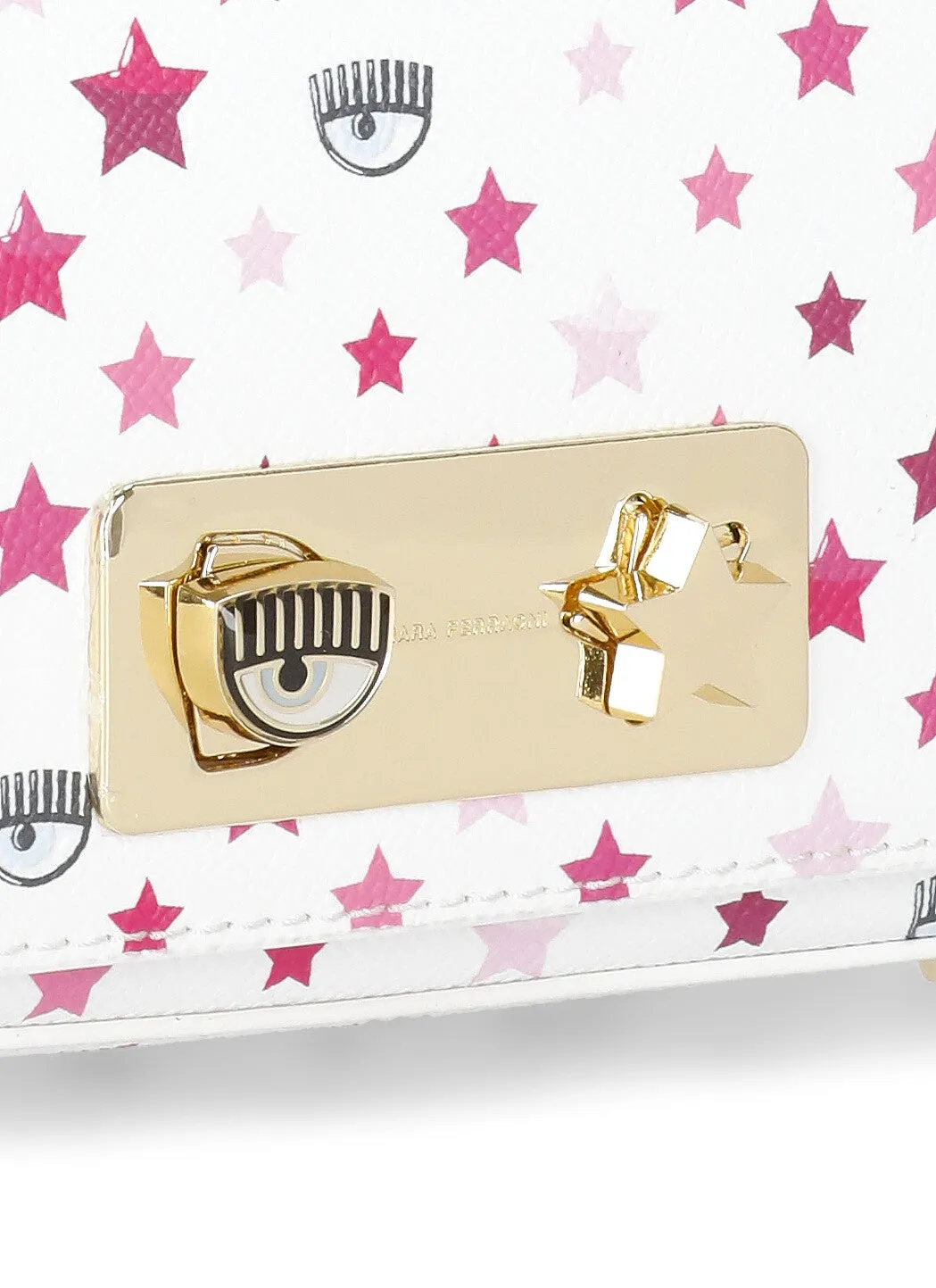 Chiara Ferragni Star-Printed Small Top Handle Bag