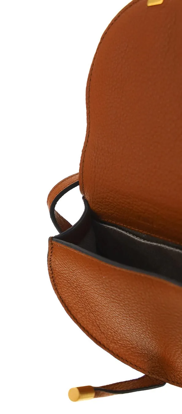 Chlo Marcie Logo Embossed Foldover Mini Shoulder Bag