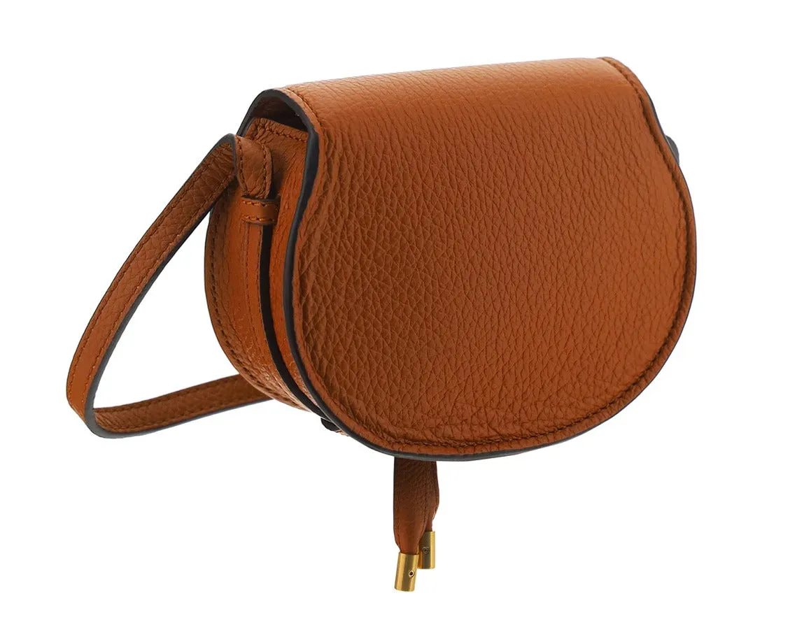 Chlo Marcie Logo Embossed Foldover Mini Shoulder Bag