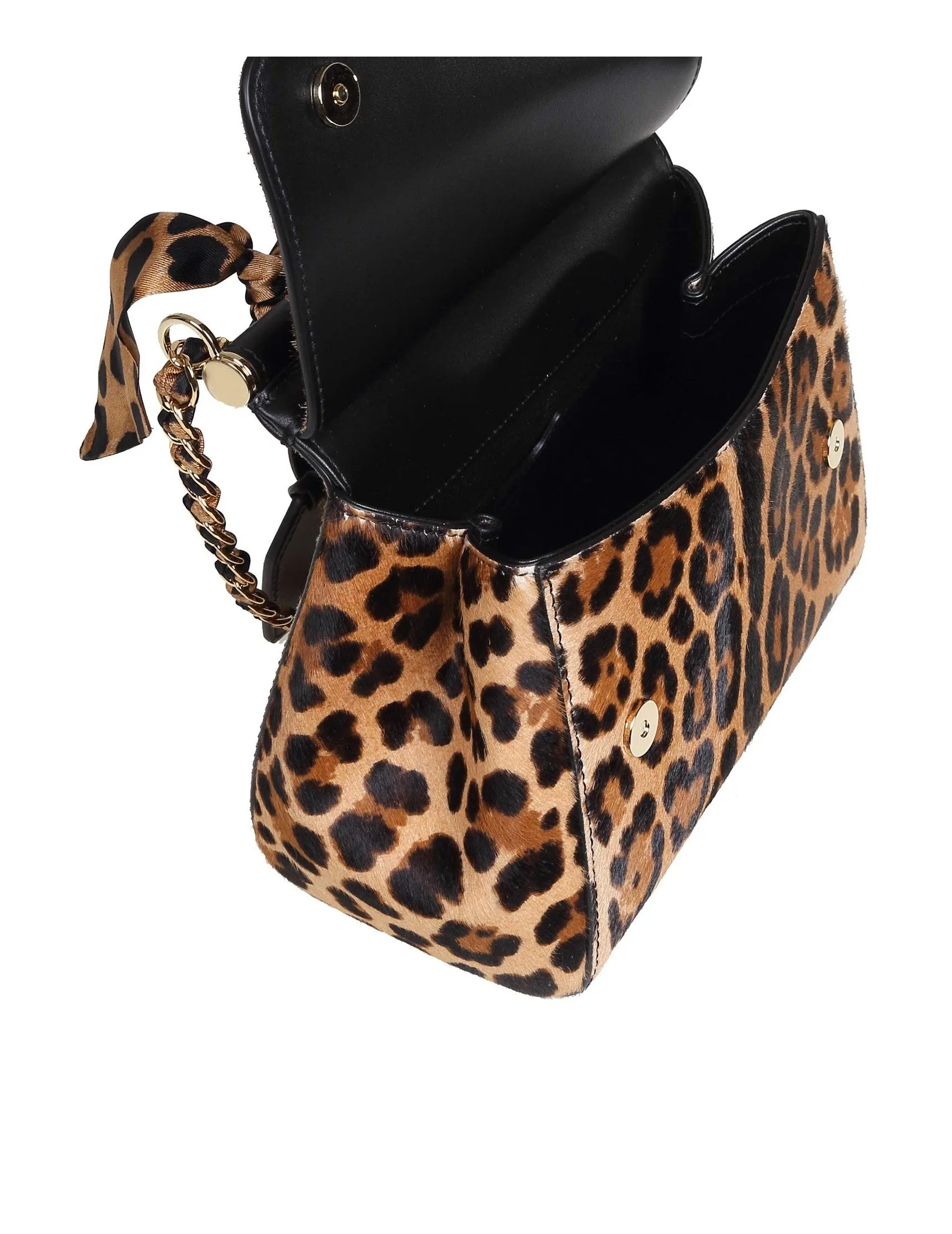 Dolce & Gabbana Leopard Printed Small Sicily Bag