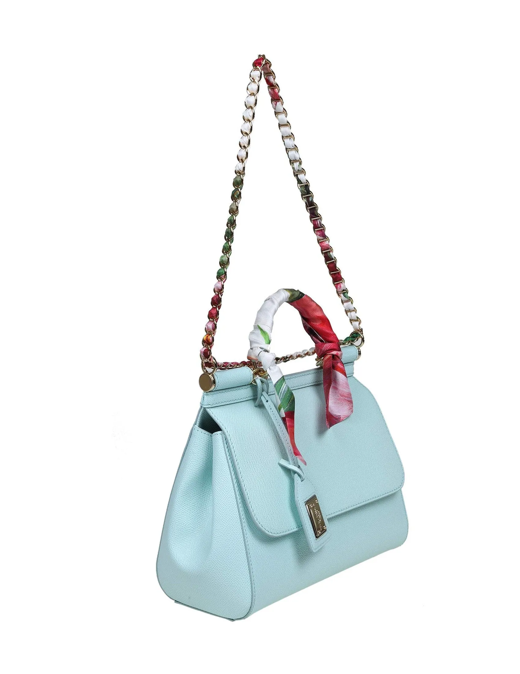 Dolce & Gabbana Scarf Embellished Medium Sicily Bag