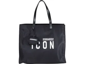 Dsquared2 Removable Pouch Logo Printed Tote Bag