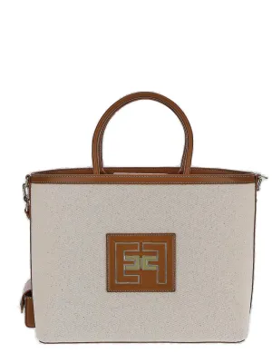 Elisabetta Franchi Logo Plaque Large Tote Bag