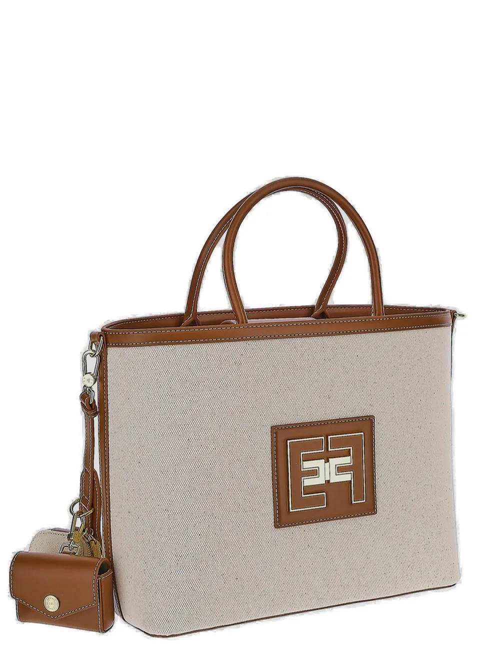 Elisabetta Franchi Logo Plaque Large Tote Bag