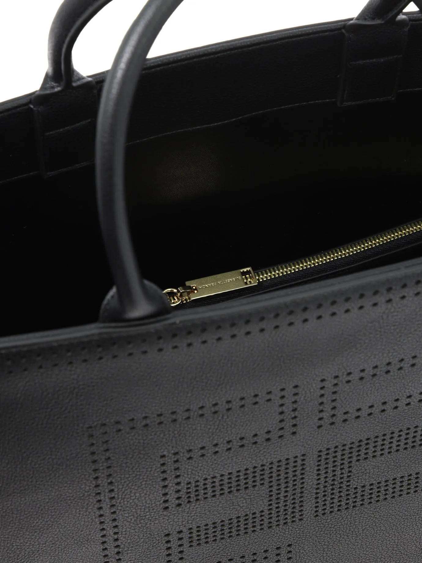 Elisabetta Franchi Perforated-Logo Tote Bag