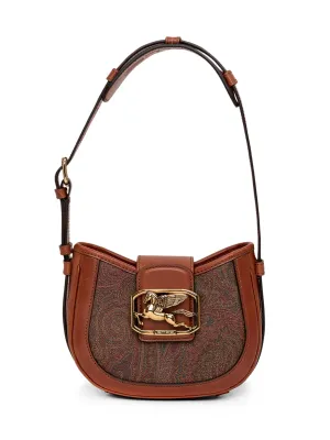 Etro Logo Plaque Paisley Printed Shoulder Bag