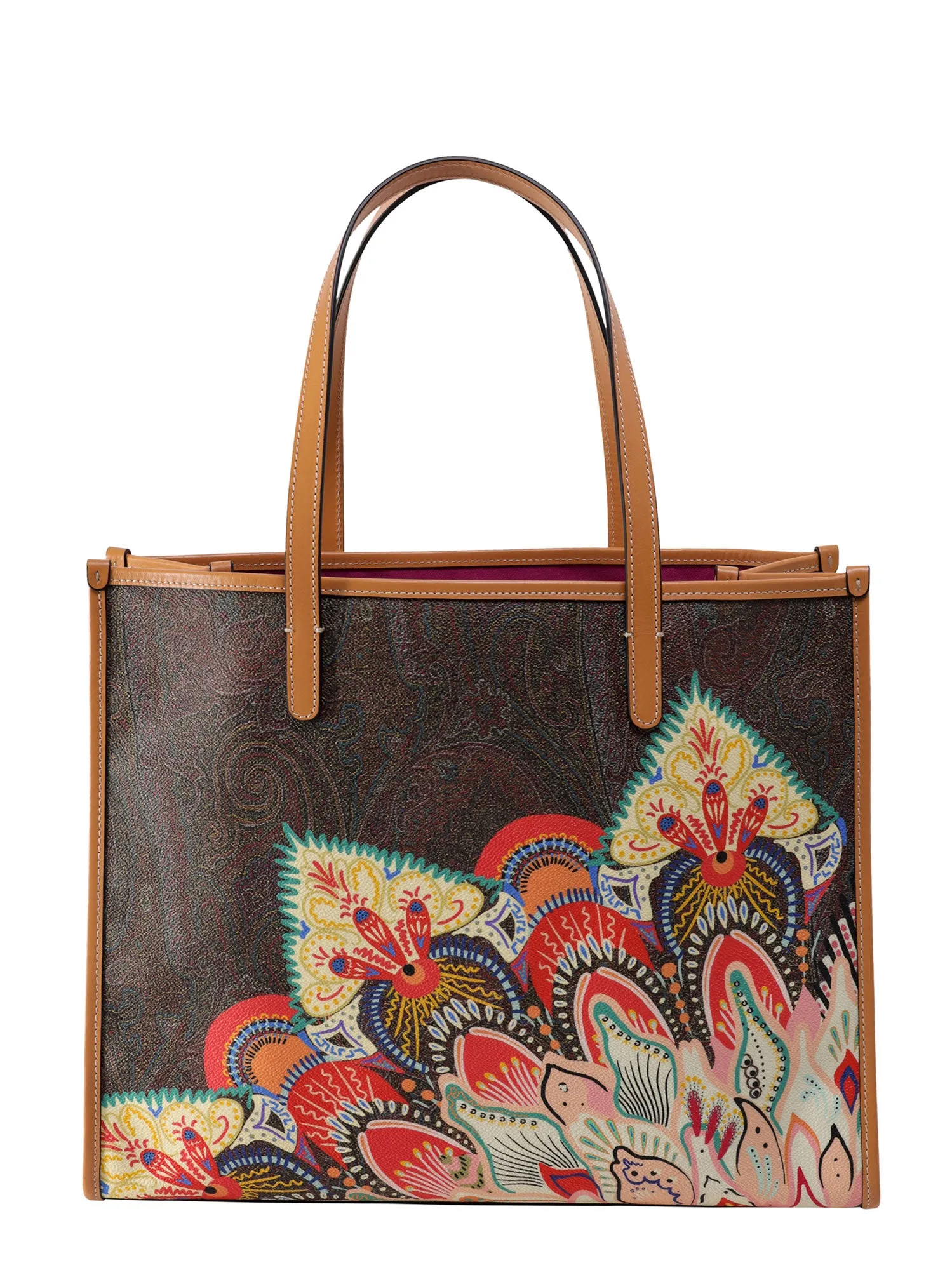 Etro Printed Logo Patch Tote Bag