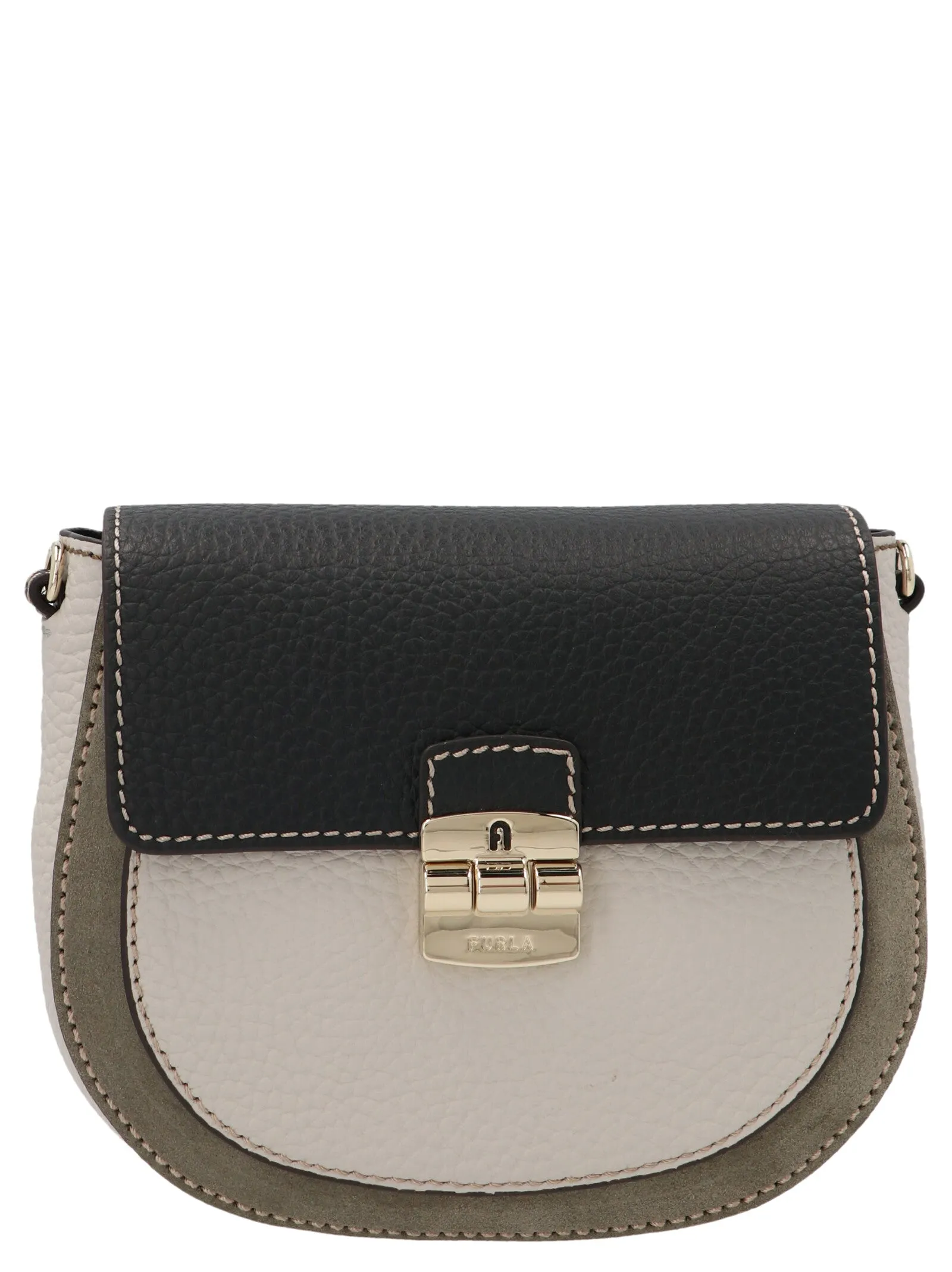 Furla Colour-Blocked Logo Engraved Crossbody Bag