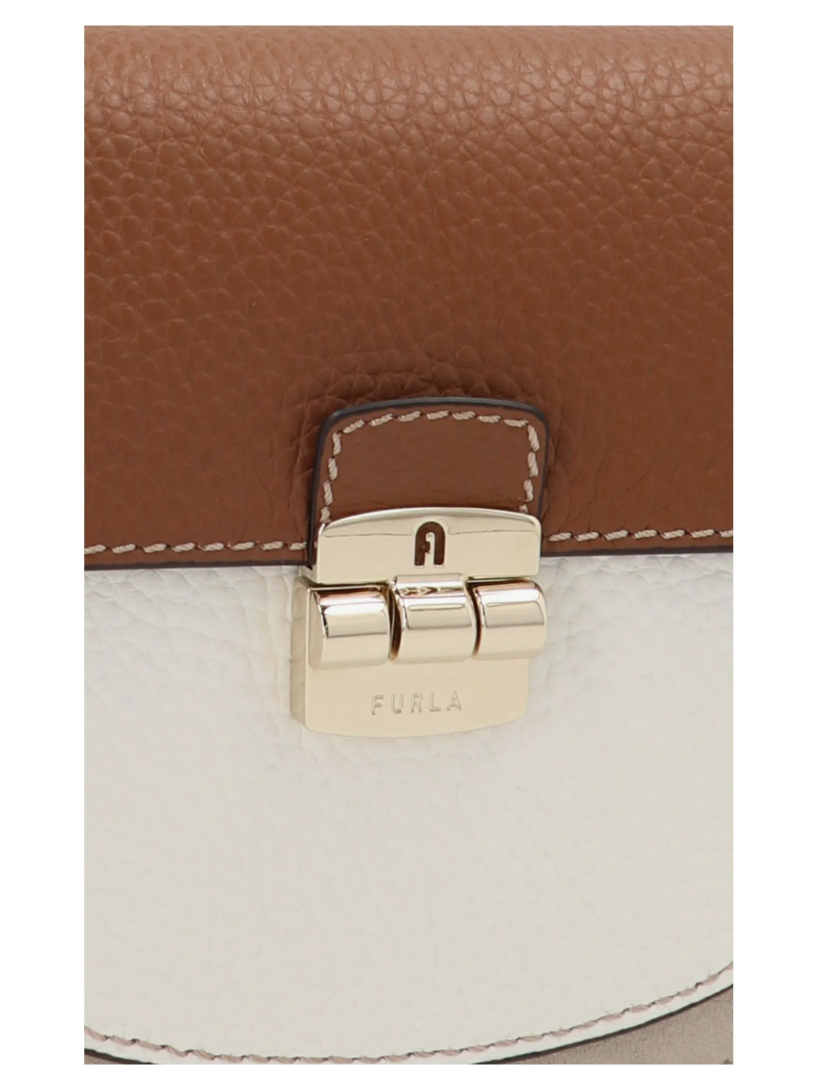 Furla Colour-Blocked Logo Engraved Crossbody Bag