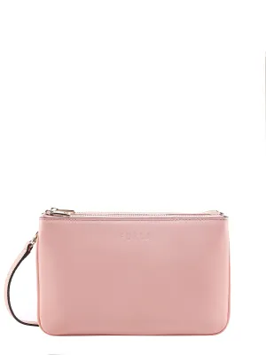 Furla Logo Debossed Top Zip Crossbody Bag