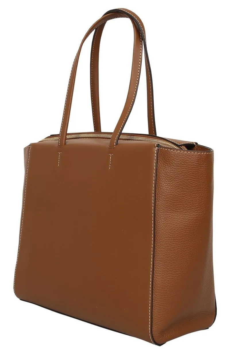 Furla Logo Embossed Tote Bag