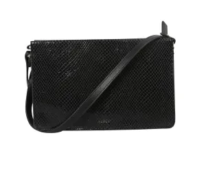 Furla Logo Plaque Snakeskin Effect Satchel Bag