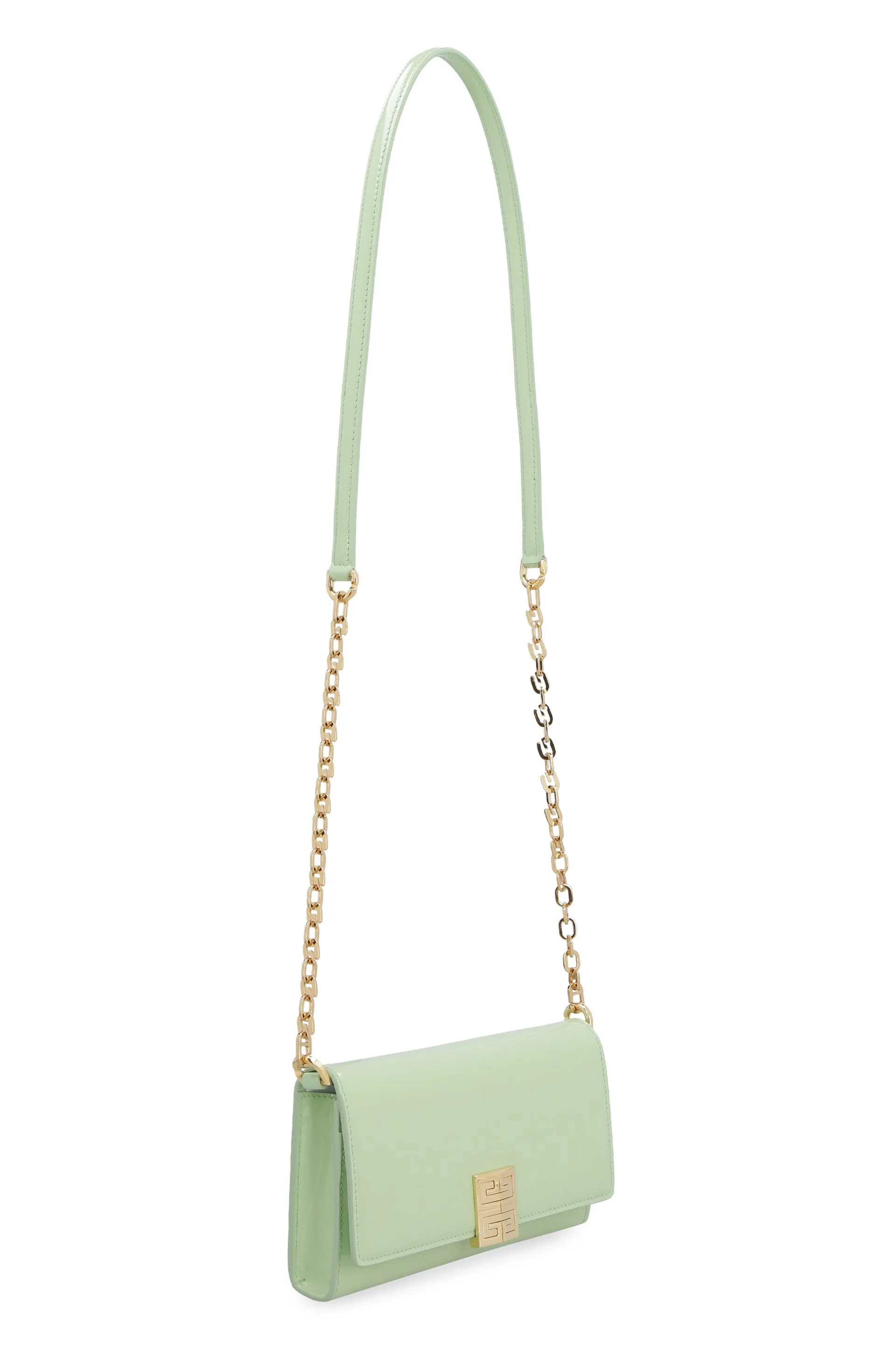 Givenchy Logo Plaque Foldover Crossbody Bag