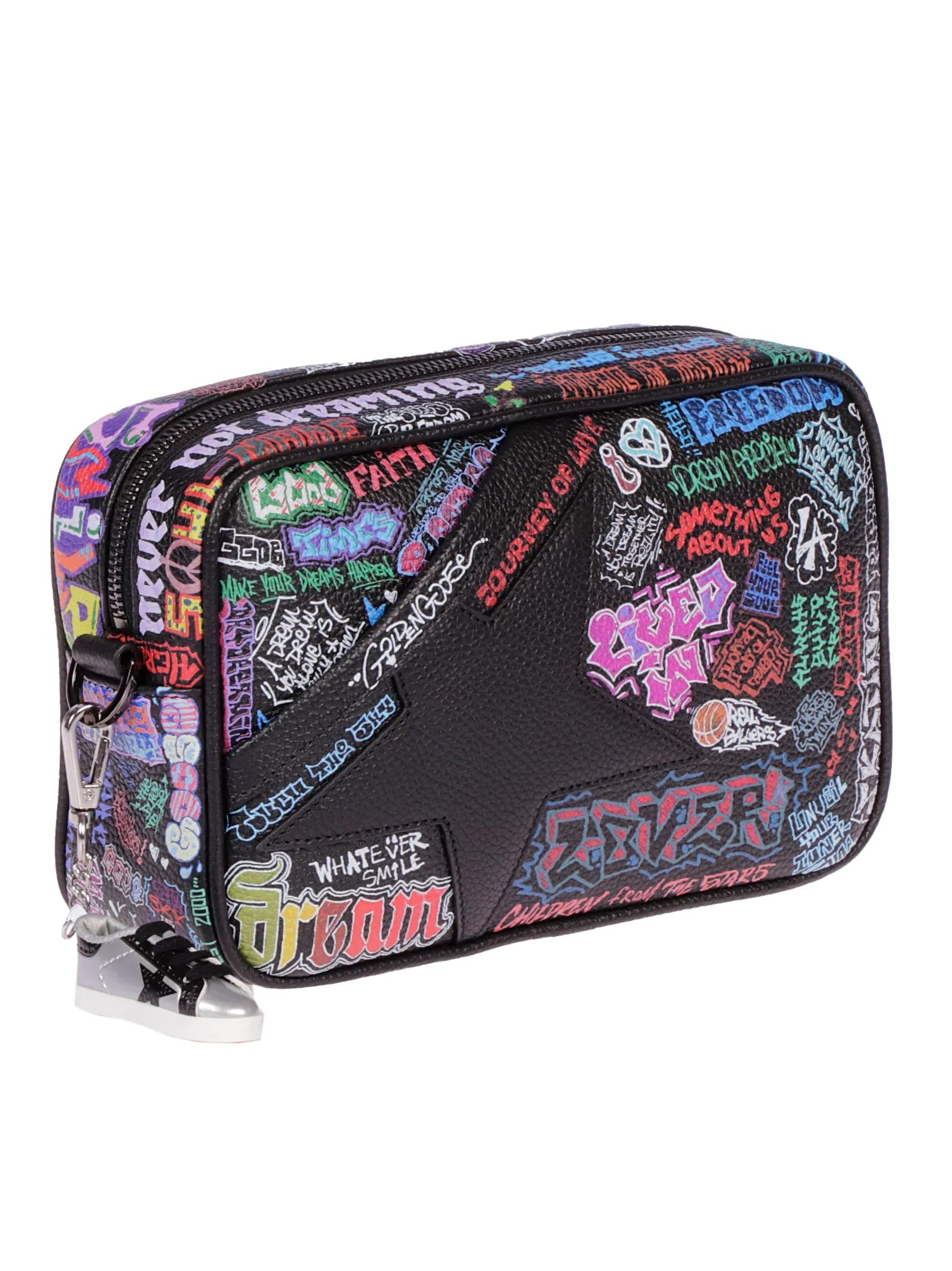Golden Goose Deluxe Brand Graffiti-Printed Zipped Crossbody Bag