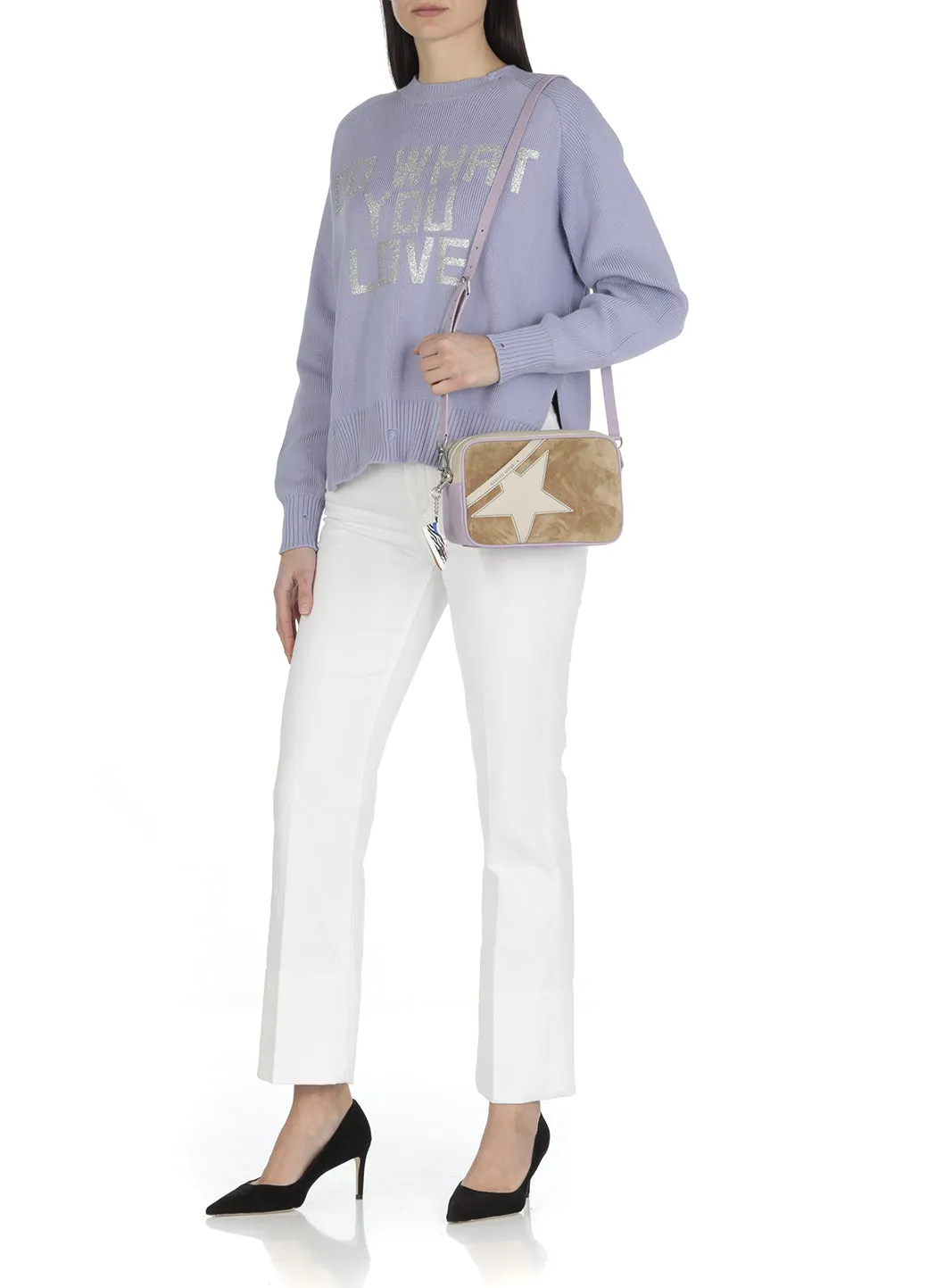 Golden Goose Deluxe Brand Star Patch Zipped Shoulder Bag