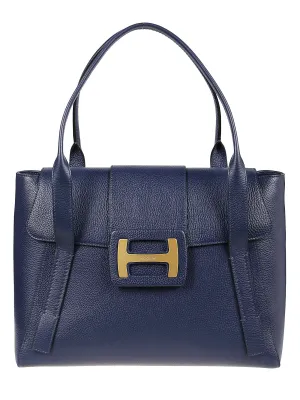 Hogan Logo Plaque Foldover Tote Bag