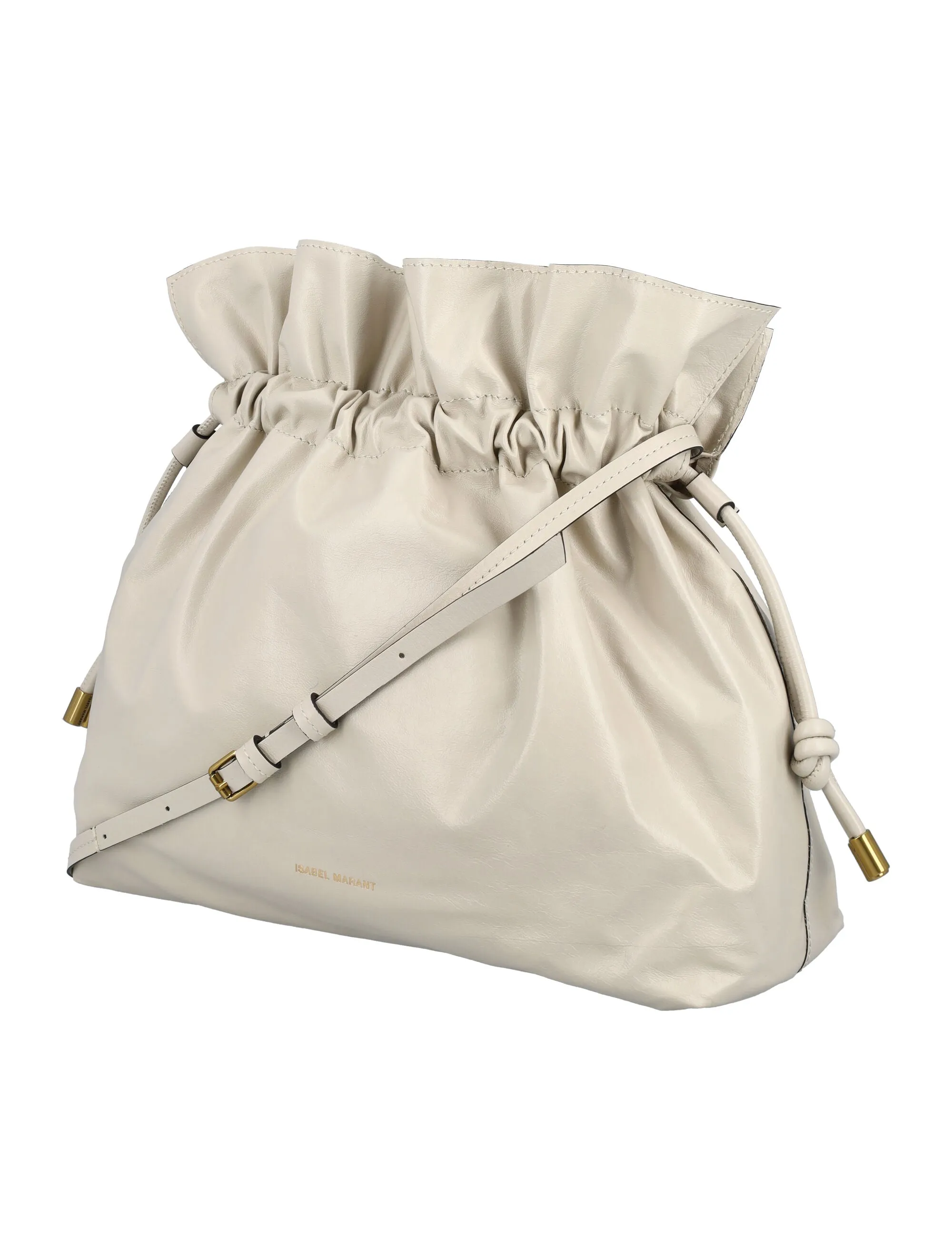 Isabel Marant Ailey Logo Embossed Shoulder Bag