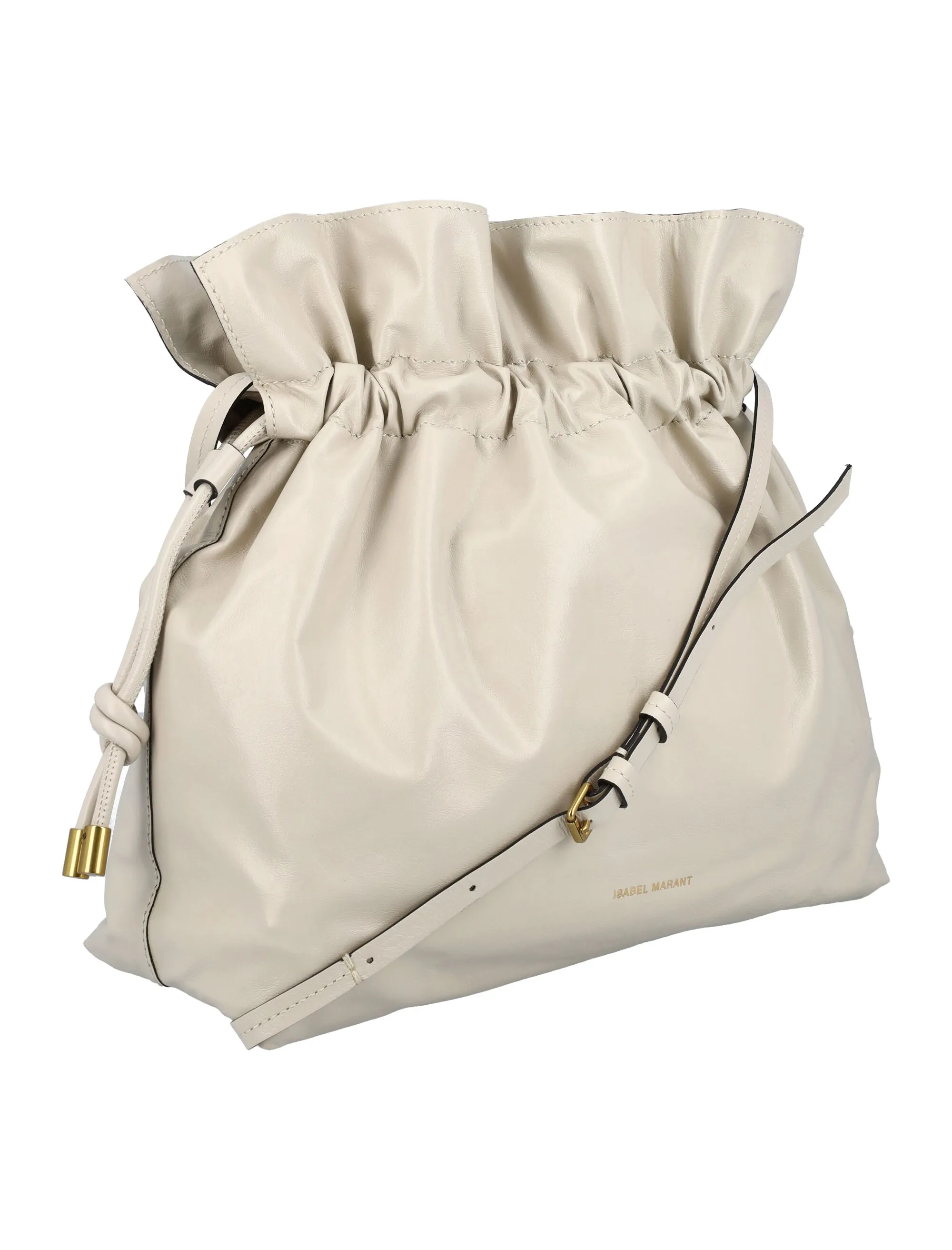 Isabel Marant Ailey Logo Embossed Shoulder Bag