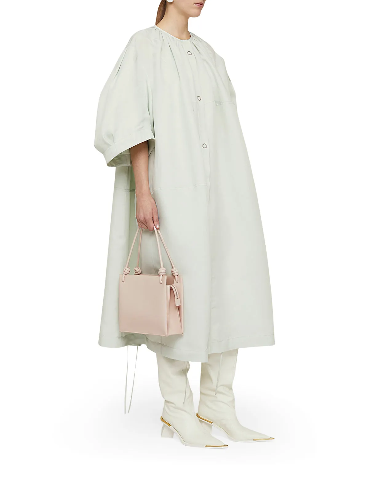 Jil Sander Knot-Detail Logo Print Tote Bag