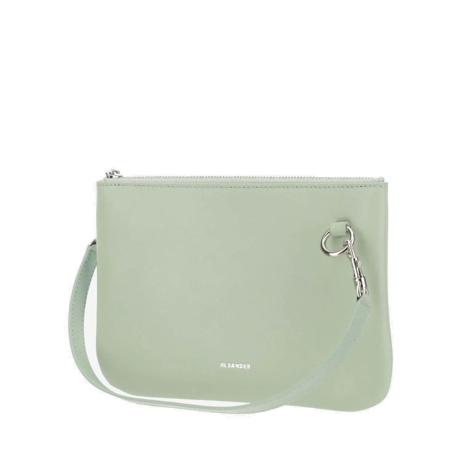 Jil Sander Logo Embossed Medium Shoulder Bag
