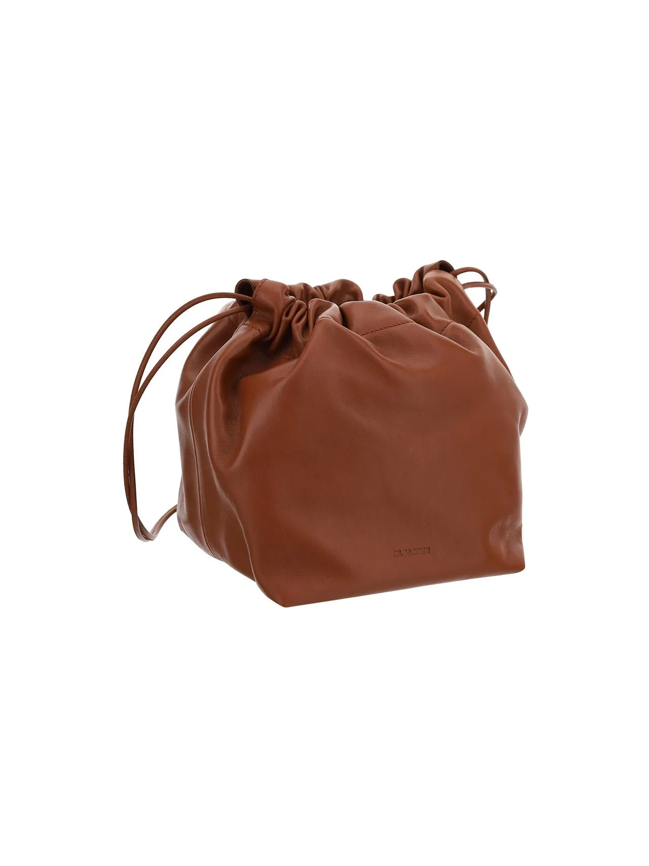 Jil Sander Logo Embossed Small Crossbody Bag